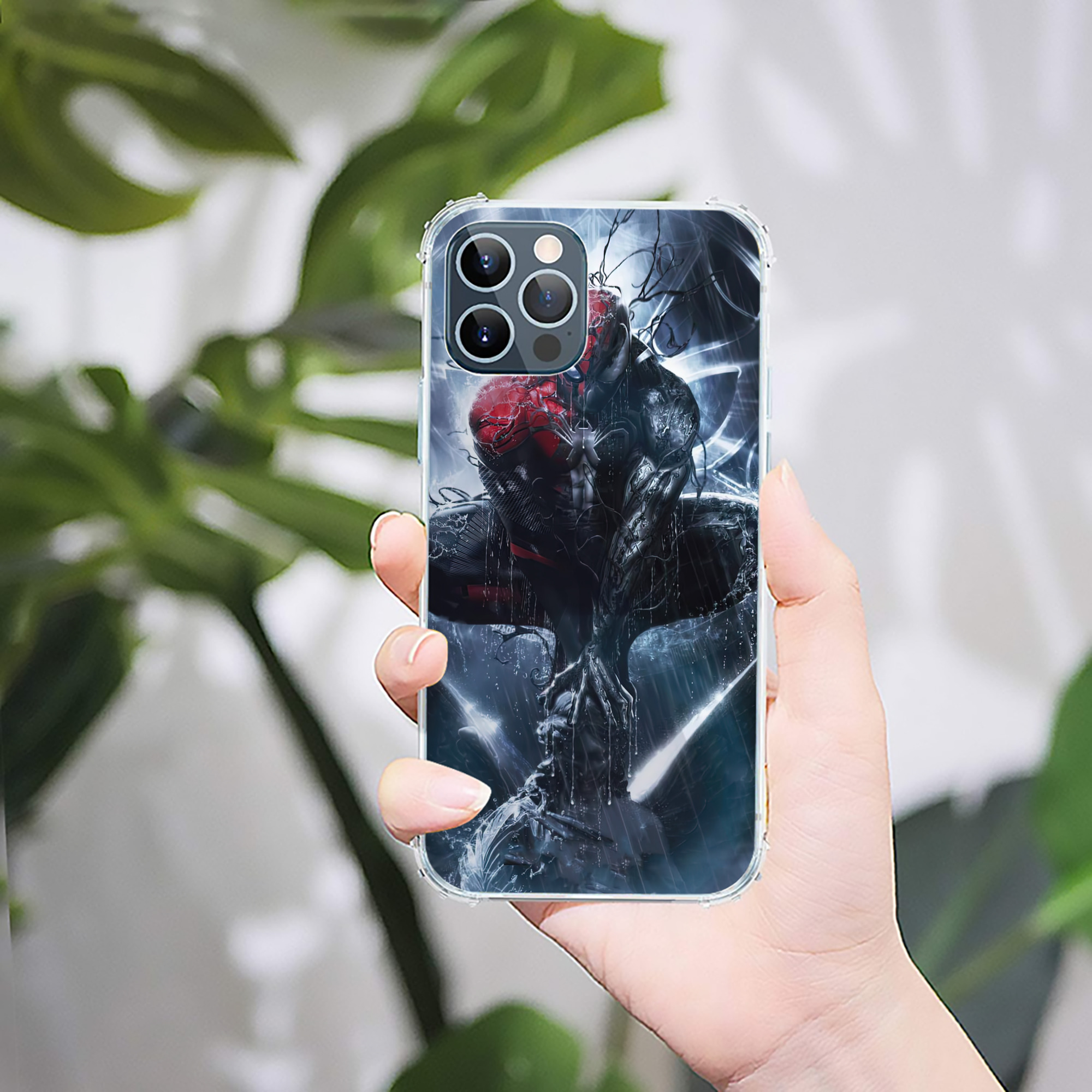 （画像用） Spider Man スパイダーマン 【iPhone 12シリーズ対応】透明スマホケース（クリアソフトケース）